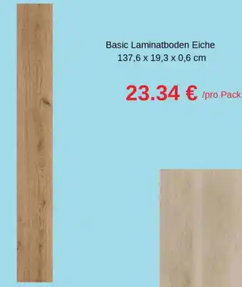 Hellweg Basic Laminatboden Eiche Angebot