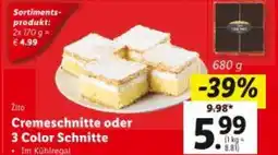 Lidl Cremeschnitte oder 3 color schnitte Angebot