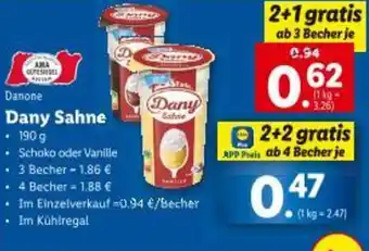 Lidl Dany Sahne Angebot