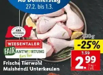 Lidl Maishendl unterkeulen Angebot