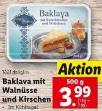 Lidl Baklava mit walnüsse und kirschen Angebot