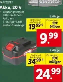 Lidl Akku 20 v Angebot