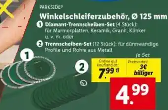 Lidl Winkelschleiferzubehör 125 mm Angebot