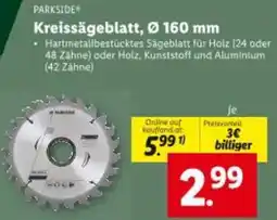 Lidl Kreissägeblatt 160 mm Angebot