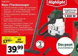 Lidl Nass/trockensauger Angebot