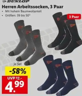 Lidl Herren Arbeitssocken, 3 Paar Angebot