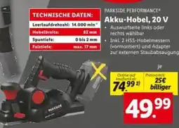 Lidl Akku-hobel, 20 v Angebot