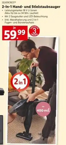 Lidl 2-in-1 hand- und stielstaubsauger Angebot