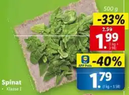 Lidl Spinat Angebot