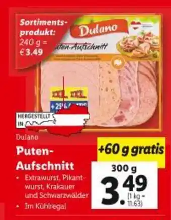 Lidl Puten- Aufschnitt Angebot