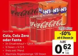 Lidl Cola, Cola Zero oder Fanta Angebot