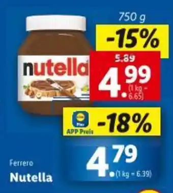 Lidl nutella Angebot