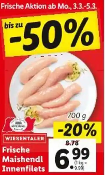 Lidl Frische maishendl innenfilets Angebot