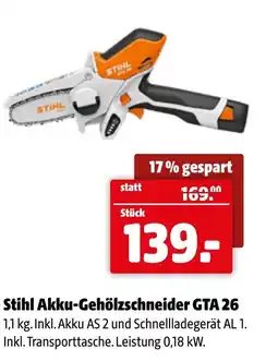 Der Grissemann Stihl akku-gehölzschneider gta 26 Angebot