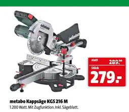 Der Grissemann Metabo kappsäge kgs 216 m Angebot