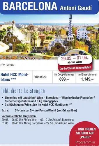 Springer Reisen BARCELONA Antoni Gaudí Angebot