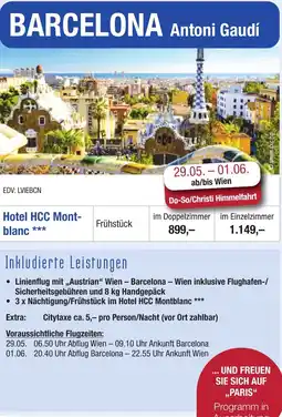 Springer Reisen BARCELONA Antoni Gaudí Angebot