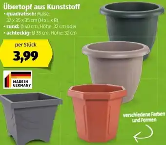 Hofer Übertopf Aus Kunststoff Rund 40cm,Achteckig 35 cm Angebot