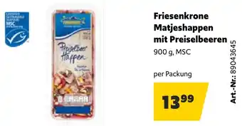 Landmarkt Friesenkrone matjeshappen mit preiselbeeren Angebot