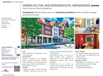 Alltours Harzer kultur- und kongresshotel wernigerode Angebot