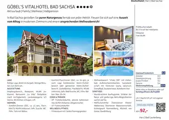 Alltours Göbel's vitalhotel bad sachsa Angebot