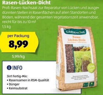 Hofer Rasen Lücken Dicht 1,5 Kg Angebot