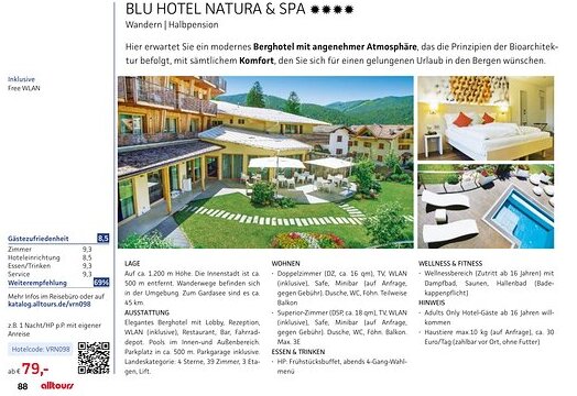 Alltours Blu hotel natura & spa Angebot