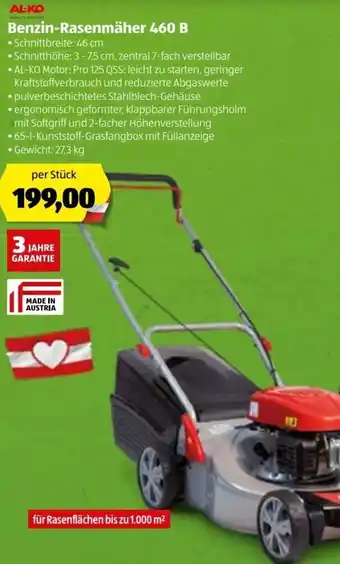 Hofer Al-Ko Benzin Rasenmäher 460 B Angebot