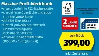 Hofer Massive Profi Werkbank Angebot