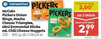 ADEG McCain Pickers Onion Rings, Nacho Cheese Triangles, od. Chili Cheese Nuggets Angebot