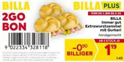 Billa BILLA immer gut Extrawurstsemmel mit Gurkerl Angebot