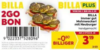 Billa BILLA immer gut Mohnweckerl mit Neuburger Angebot