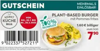 Billa PLANT-BASED BURGER Angebot