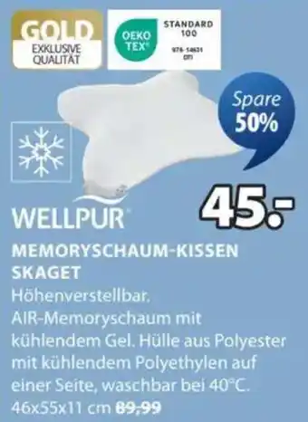 JYSK MEMORYSCHAUM-KISSEN SKAGET Angebot