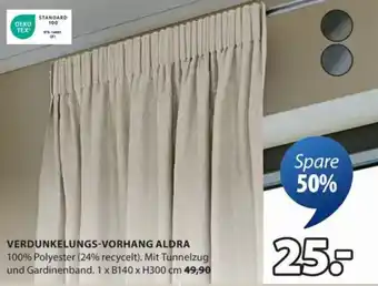 JYSK VERDUNKELUNGS-VORHANG ALDRA Angebot