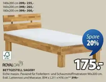 JYSK BETTGESTELL SAGEBY Angebot