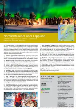 Bacher Reisen Nordlichtzauber über Lappland Angebot