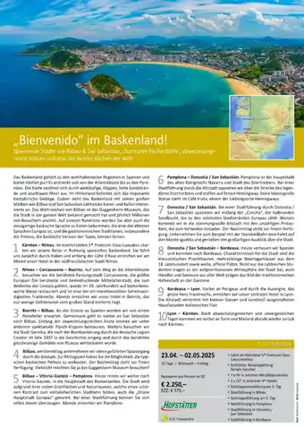 Bacher Reisen Bienvenido im Baskenland Angebot