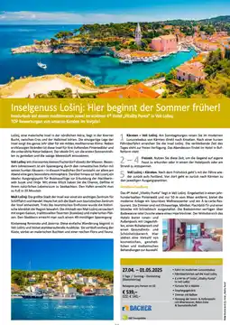 Bacher Reisen Inselgenuss Lošinj: Hier beginnt der Sommer früher Angebot