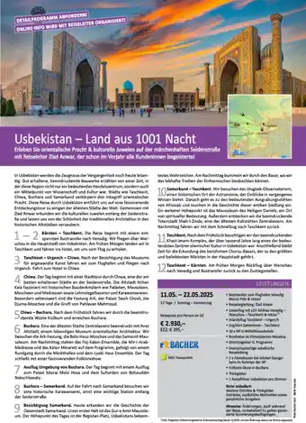 Bacher Reisen Usbekistan - Land aus 1001 Nacht Angebot