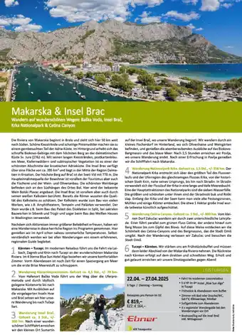 Bacher Reisen Makarska & Insel Brac Angebot