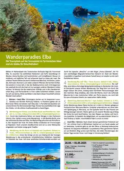 Bacher Reisen Wanderparadies Elba Angebot