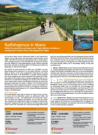 Bacher Reisen Radfahrgenuss in Abano Angebot