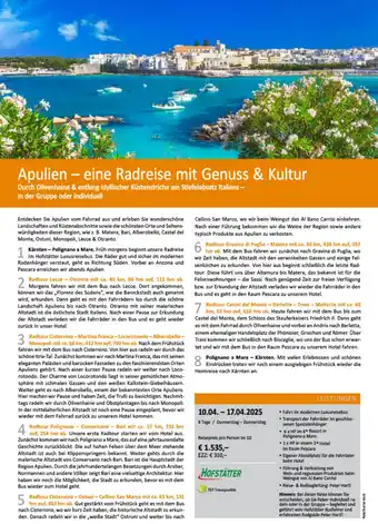 Bacher Reisen Apulien - eine Radreise mit Genuss & Kultur Angebot