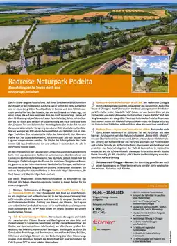 Bacher Reisen Radreise Naturpark Podelta Angebot