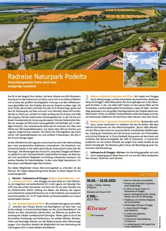 Bacher Reisen Radreise Naturpark Podelta Angebot