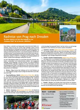 Bacher Reisen Radreise von Prag nach Dresden Angebot