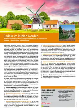 Bacher Reisen Radeln im kühlen Norden Angebot