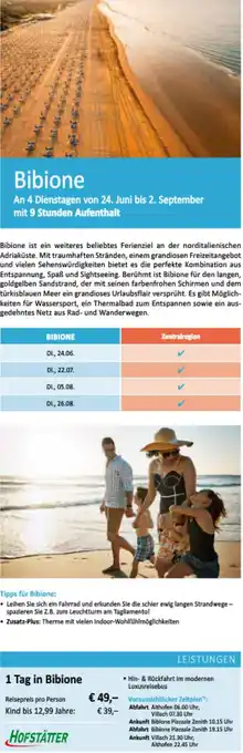 Bacher Reisen Bibione Angebot