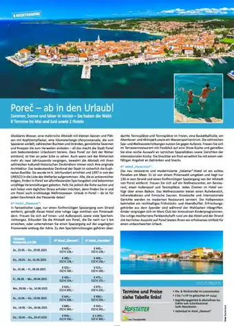 Bacher Reisen Poreč - ab in den Urlaub Angebot